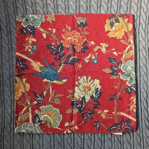 Pottery Barn Red Floral Pillow Cover - Size 24 x 24